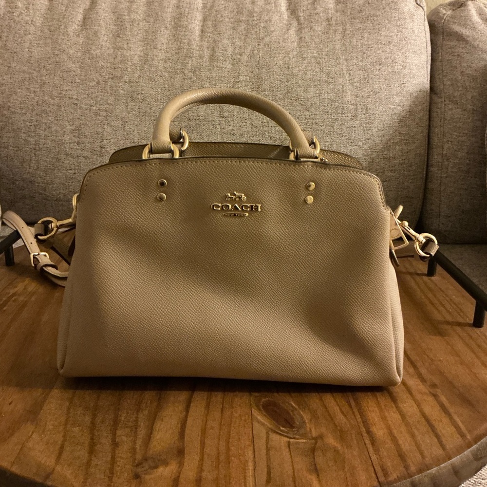 Coach Beige Leather Handbag